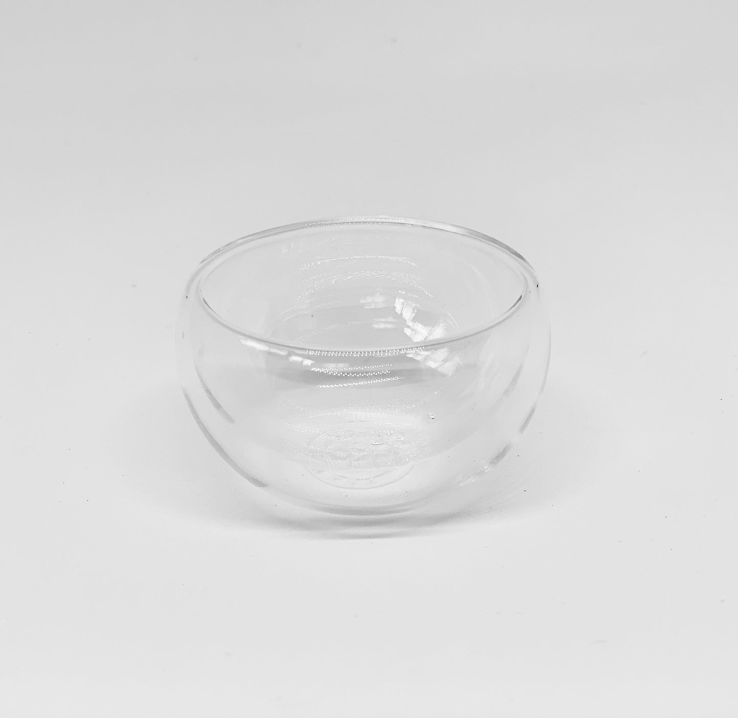 Double walled glass tea cup, small