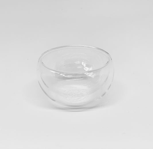 Double walled glass tea cup, small